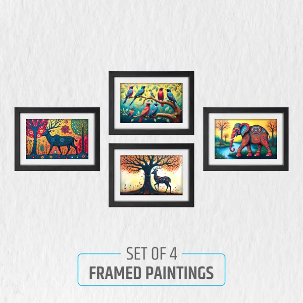 Indian_Folk_Art_Wall_Art_(Set_of_4)
