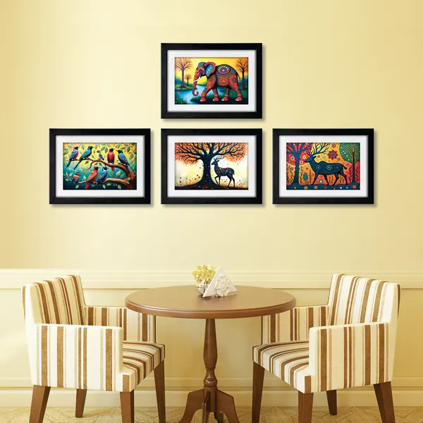 Indian_Folk_Art_Wall_Art_(Set_of_4)