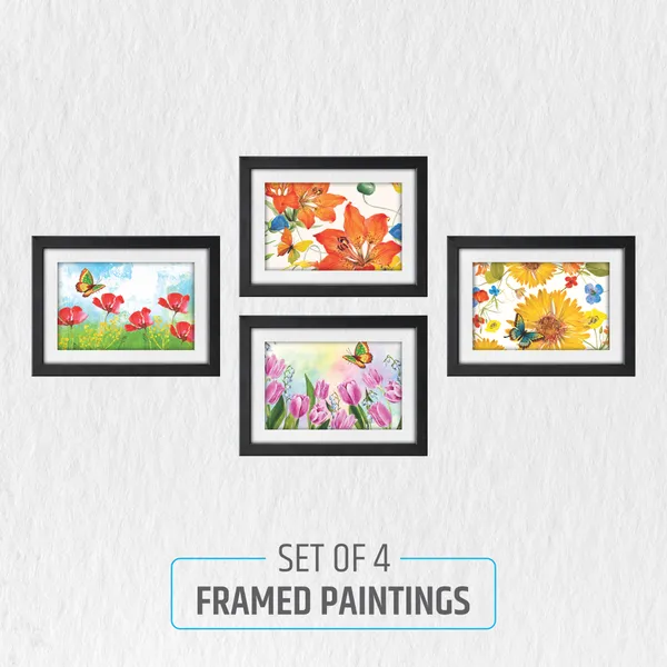 Butterfly_Flower_Wall_Painting_(Set_of_4)