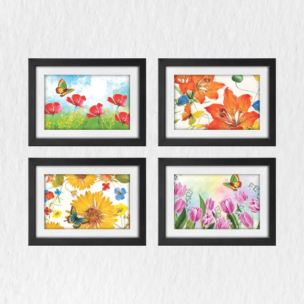 Butterfly_Flower_Wall_Painting_(Set_of_4)