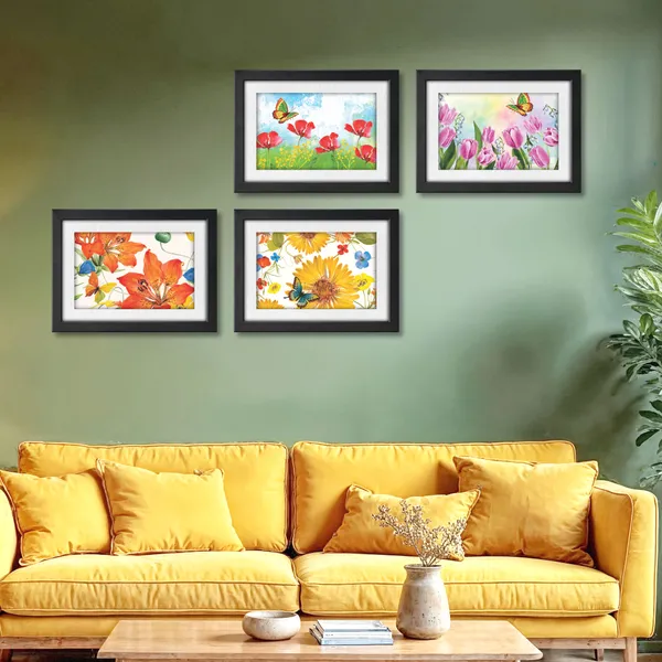 Butterfly_Flower_Wall_Painting_(Set_of_4)