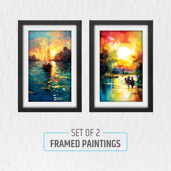 Golden_Sunset_Reflections_Landscape_Paintings_(Set_of_2)
