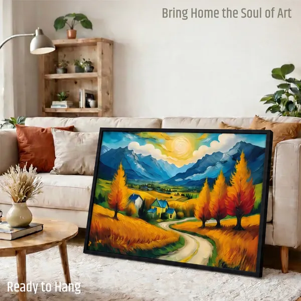 Golden_Fields_&_Mountain_View_Canvas_Wall_Painting
