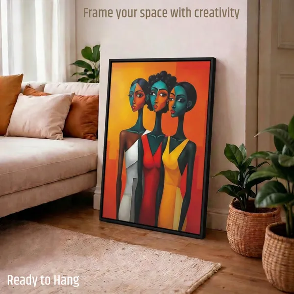 African_Women_Abstract_Canvas_Wall_Art