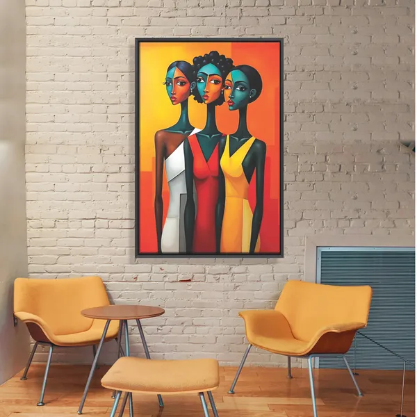 African_Women_Abstract_Canvas_Wall_Art