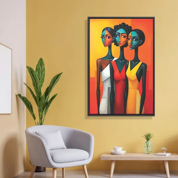 African_Women_Abstract_Canvas_Wall_Art
