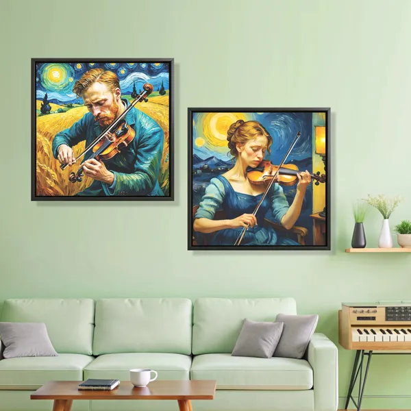 Musician_&_Violin_Contemporary_Canvas_Wall_Decor
