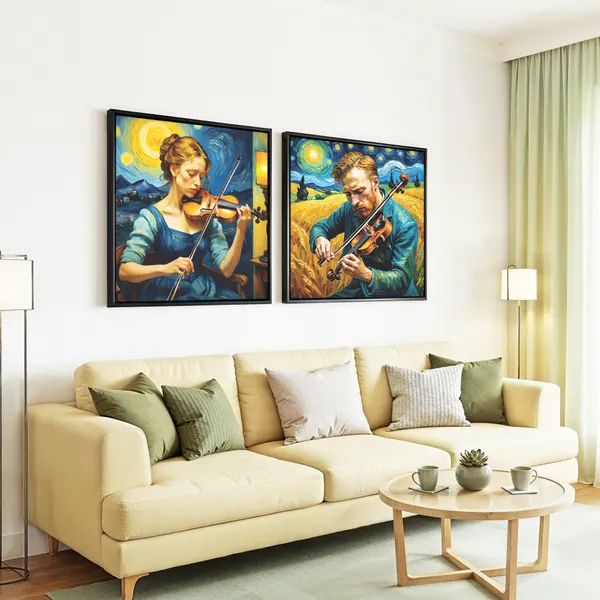 Musician_&_Violin_Contemporary_Canvas_Wall_Decor