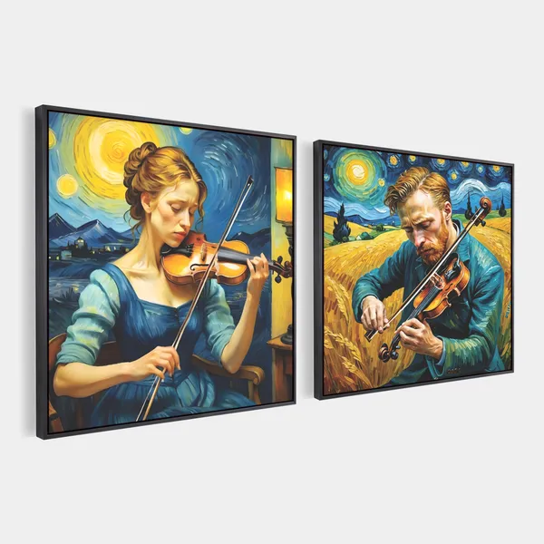 Musician_&_Violin_Contemporary_Canvas_Wall_Decor