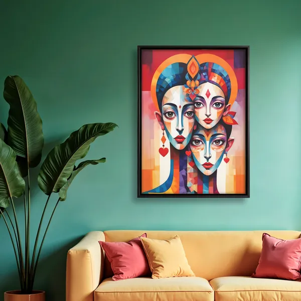 Divine_Harmony_Abstract_Indian_Faces_Canvas_Wall_Art
