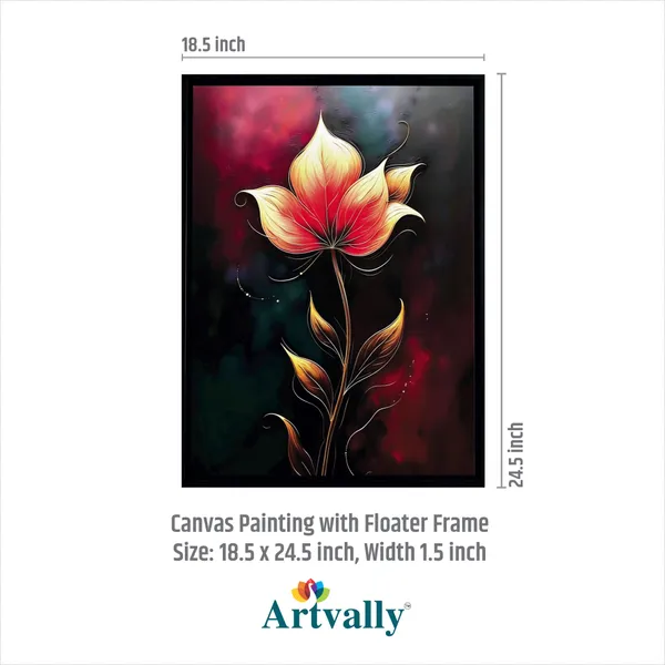 Elegant_Red_Flower_Abstract_Canvas_Painting