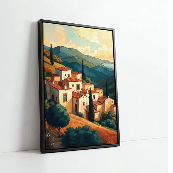 Mountain_Village_Landscape_Canvas_Wall_Painting
