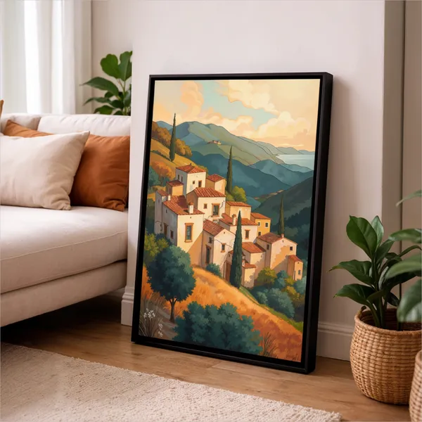 Mountain_Village_Landscape_Canvas_Wall_Painting