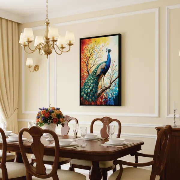 Majestic_Peacock_Framed_Canvas_Wall_Painting