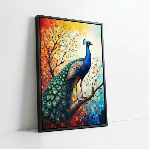 Majestic_Peacock_Framed_Canvas_Wall_Painting