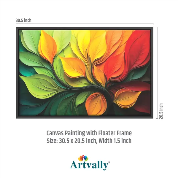 Colorful_Botanical_Leaf_Abstract_Canvas_Wall_Art