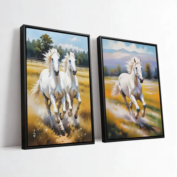 Majestic_White_Horses_Home_Decor_Canvas_Wall_Painting