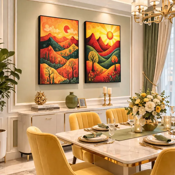 Golden_Sunset_Hills_&_Abstract_Nature_Framed_Canvas_Wall_Painting