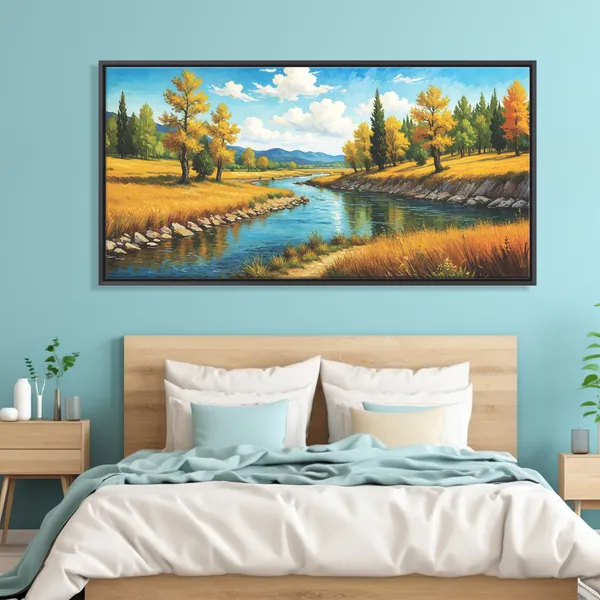 Golden_Autumn_River_Landscape_Canvas_Wall_Painting