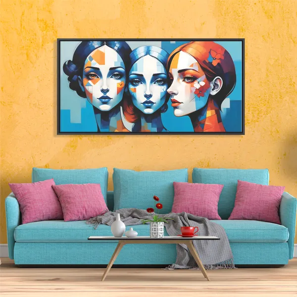 Elegant_Female_Faces_Contemporary_Wall_Decor_Canvas_Painting