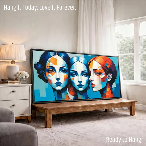 Elegant_Female_Faces_Contemporary_Wall_Decor_Canvas_Painting