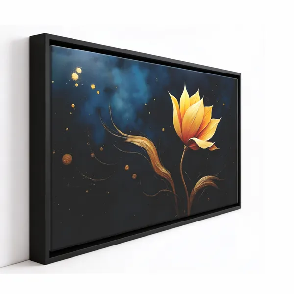 Golden_Blossom_Contemporary_Floral_Canvas_Painting