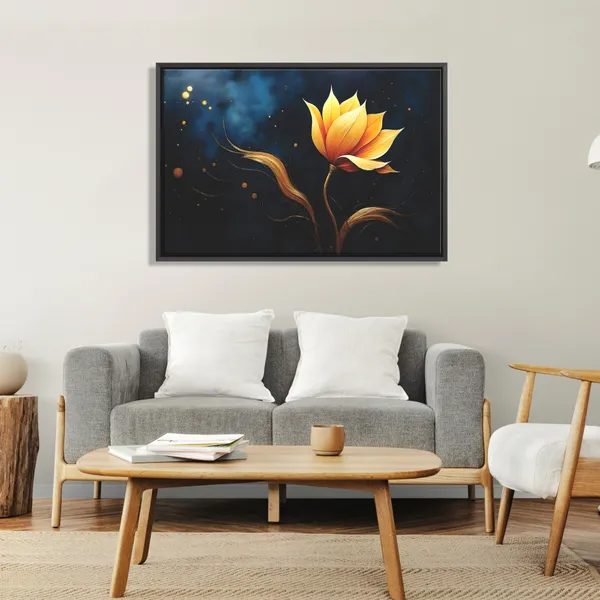 Golden_Blossom_Contemporary_Floral_Canvas_Painting