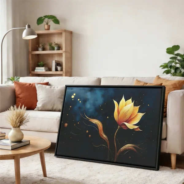 Golden_Blossom_Contemporary_Floral_Canvas_Painting