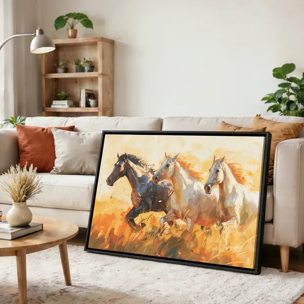 Freedom_Run_Horse_Framed_Canvas_Painting
