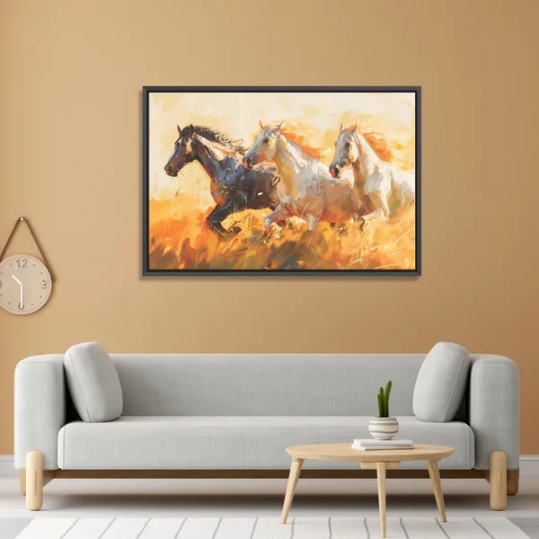 Freedom_Run_Horse_Framed_Canvas_Painting