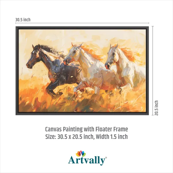 Freedom_Run_Horse_Framed_Canvas_Painting