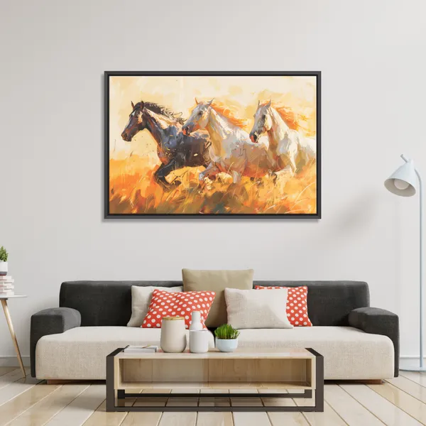 Freedom_Run_Horse_Framed_Canvas_Painting