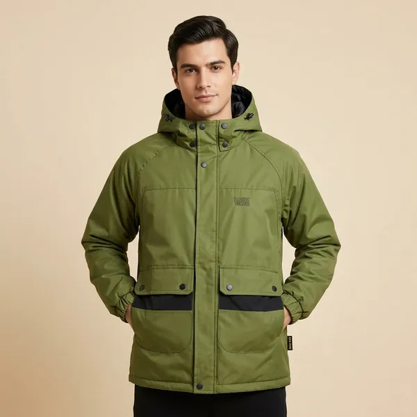 Green_Polyester_Hooded_Regular_Fit_Jacket_For_Men