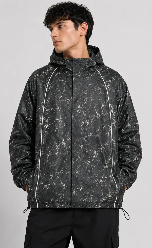Black_Polyester_Relaxed_Fit_Marble_Print_Raincoat_For_Men