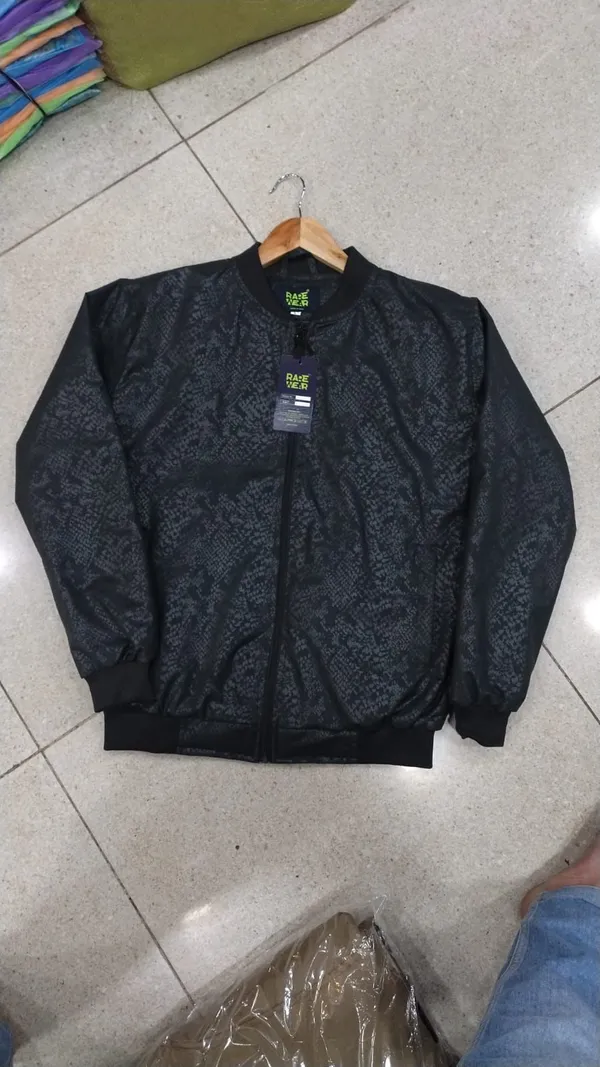 Black_Polyester_Patterned_Bomber_Jacket_For_Men