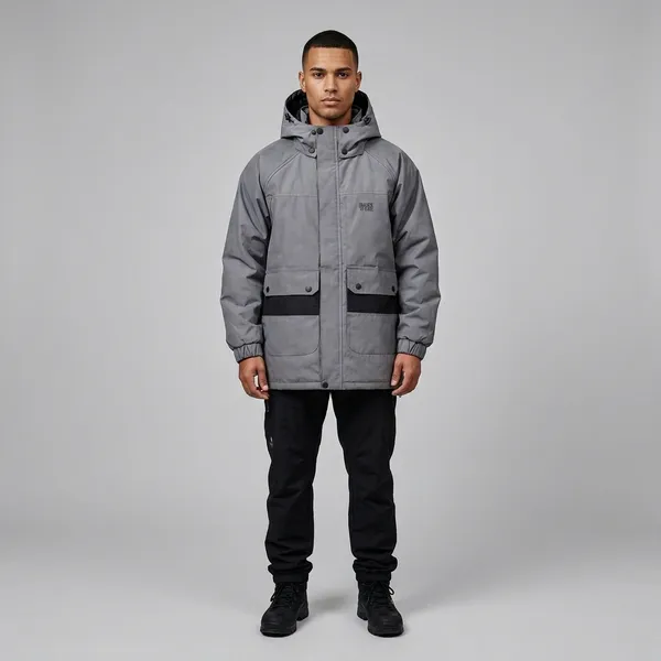 Grey_Polyester_Hooded_Jacket_For_Men