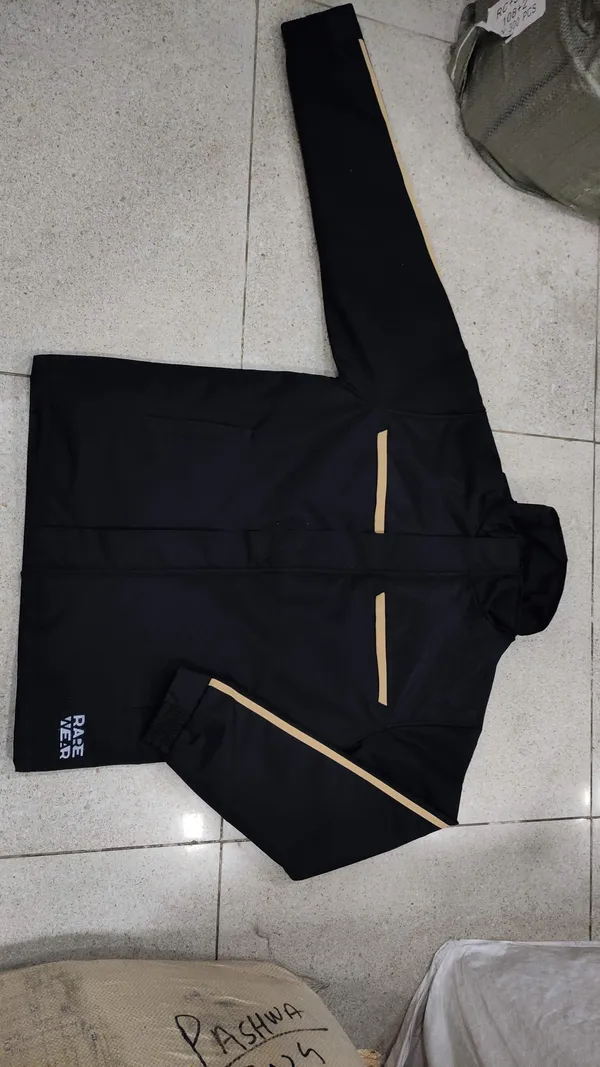Black_Polyester_Zip_Front_Casual_Jacket_For_Men