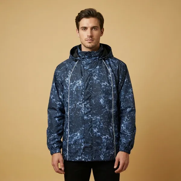 Navy_Polyester_Printed_Hooded_Rain_Jacket_For_Men