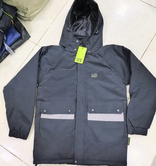 Grey_Polyester_Hooded_Jacket_For_Men