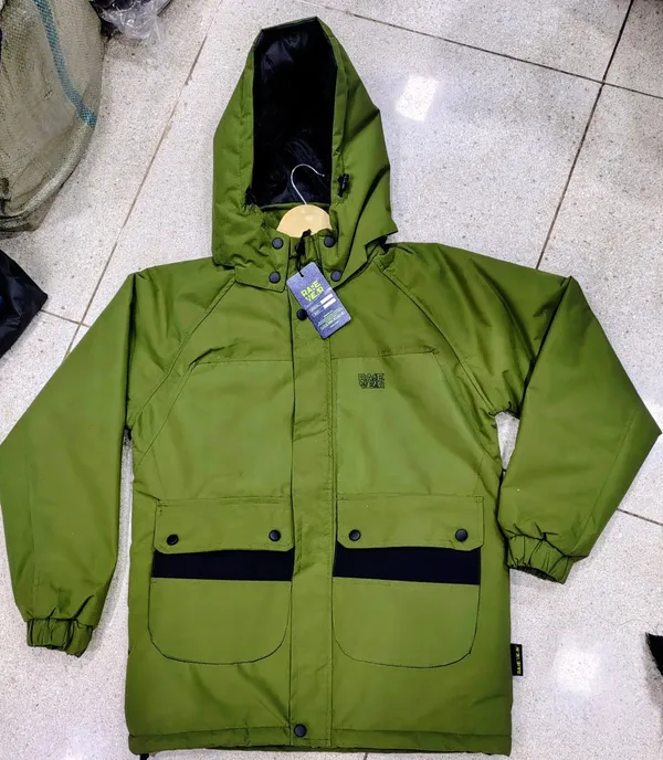 Green_Polyester_Hooded_Regular_Fit_Jacket_For_Men