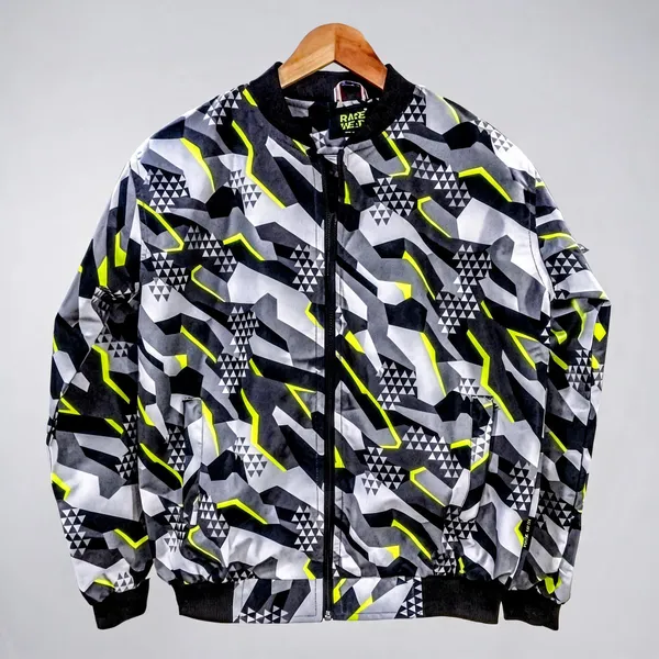Grey_Polyester_Geometric_Print_Full_Zip_Jacket_For_Men