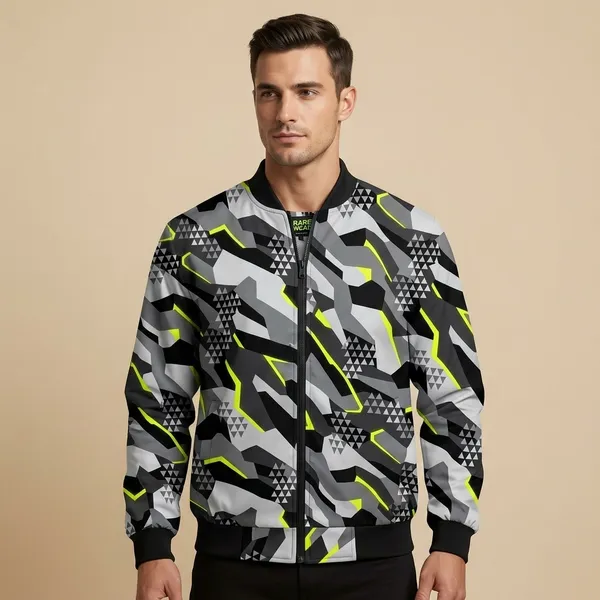 Grey_Polyester_Geometric_Print_Full_Zip_Jacket_For_Men