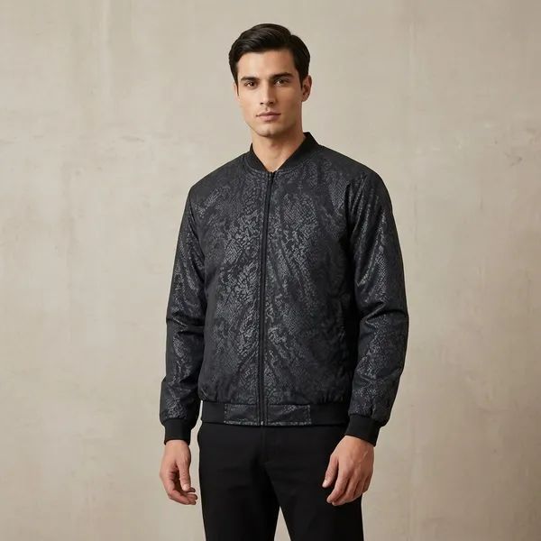 Black_Polyester_Patterned_Bomber_Jacket_For_Men