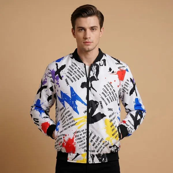 White_Polyester_Printed_Bomber_Jacket_For_Men
