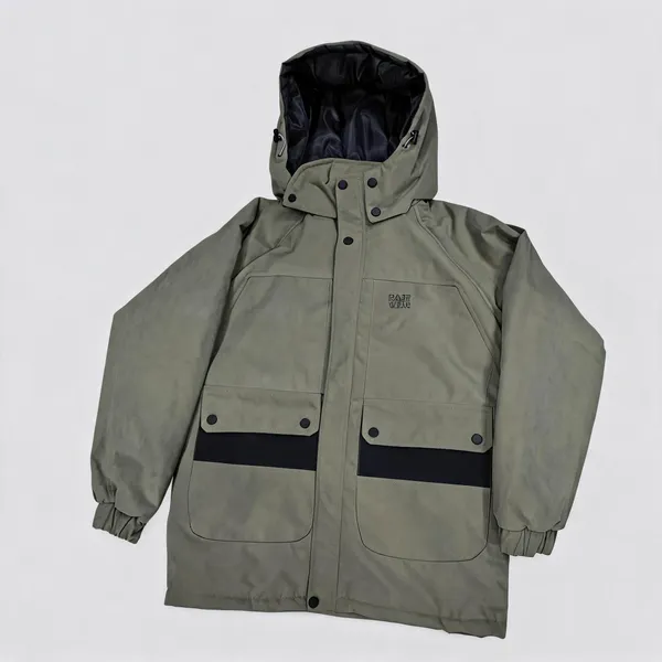 Olive_Polyester_Hooded_Utility_Jacket_For_Men