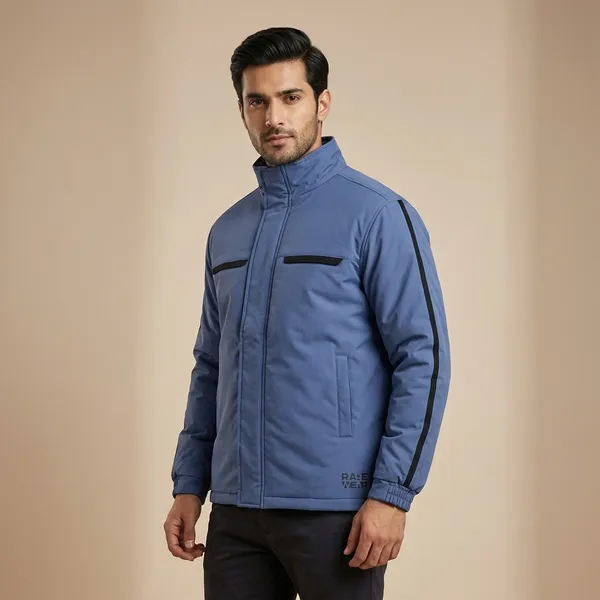 Blue_Polyester_Stand_Collar_Jacket_For_Men