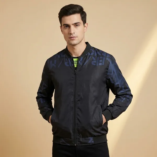 Navy_Polyester_Patterned_Bomber_Jacket_For_Men