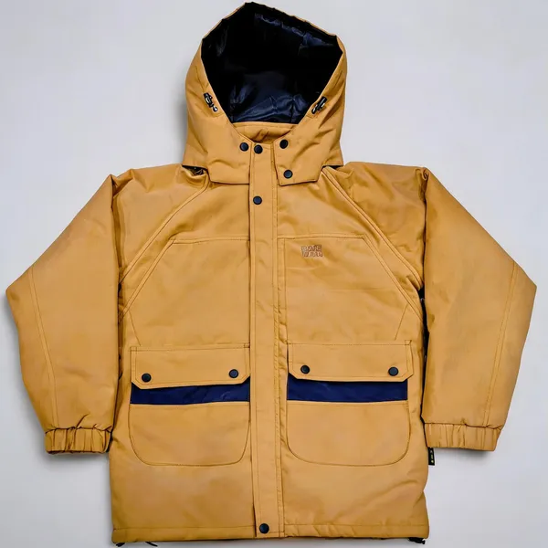 Mustard_Polyester_Hooded_Jacket_For_Men