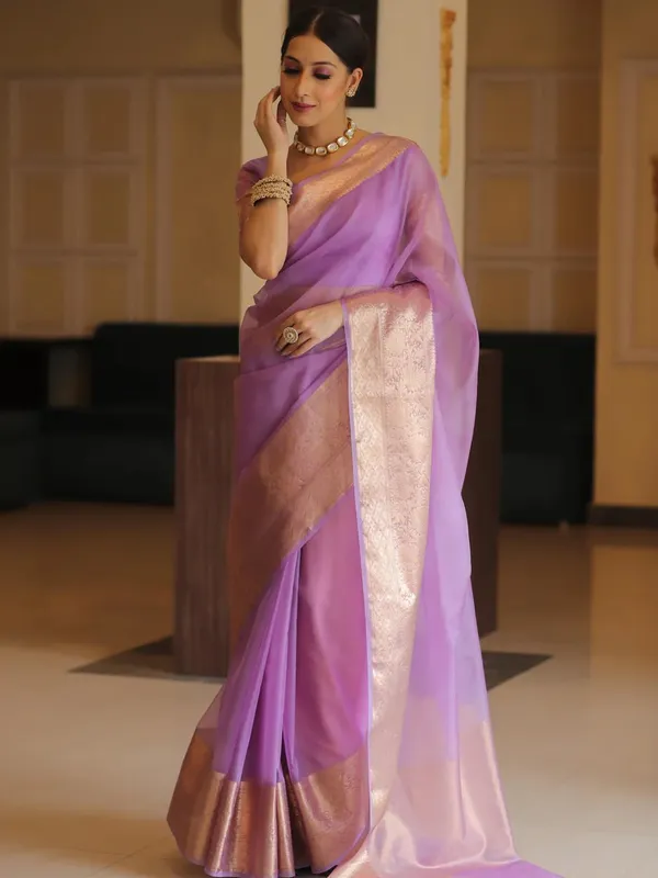 Purple_Organza_Banarasi_Saree