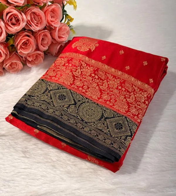 Sindoor_Red_Satin_Banarasi_Saree
